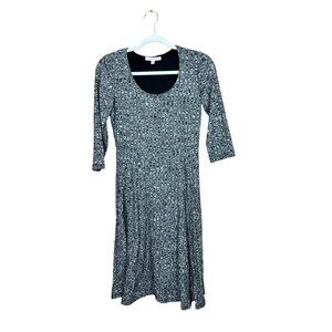 Robbie Bee Women's Speckled Grey 1/4 Sleeve Dress w/ Loops